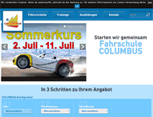 Tablet Screenshot of fahrschule-columbus.at